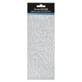 Autocolante Metalizate Decorative, Litere Alfabet Englez, Argintiu