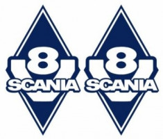 Set Stickere romb Scania V8 foto