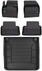Set Covorase Auto Cauciuc Negro Citroen C5 3 2008-2017 Combi Pro Line Tip Tavita 3D 3D408715 + Tavita Portbagaj Negro Citroen C5 2 2008-2017 Combi TM5 foto