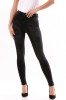 Blugi Dama Skinny Talie Inalta Negri cu Taieturi X754-1 Buzunare Laterale Casual M,L,XL