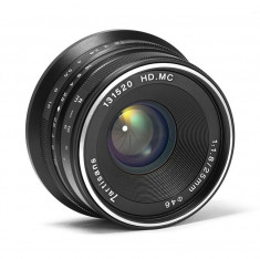 Obiectiv manual 7Artisans 25mm F1.8 negru pentru FujiFilm FX-mount foto