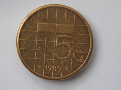 5 GULDEN 1989 OLANDA foto