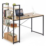 Birou pentru computer, masa loft, stil tineresc, cu rafturi, 120x60 cm ModernHome