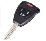 Carcasa cheie Topautochei&reg; pentru Chrysler Dodge Jeep 4 butoane, folie parte electronica si suport baterie metalic, Fara Brand