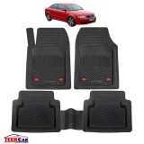 Covorașe Universale Tip Tăviță TEAMCAR&reg; Audi A4 B6 Sedan (2000&ndash;2004), Set 5 Bucăți, Negru, Cauciuc