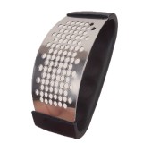 Cumpara ieftin Razatoare pentru usturoi, otel inoxidabil si maner din plastic, 7 x 10.5 x 6 cm, negru