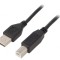 Cablu USB 2.0 A-B Aurit 1m Negru