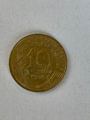 Moneda 10 CENTIMES - 10 CENTIMI - 1989 - Franta - KM 929 (107) foto