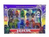 Set 12 Figurine Ninja cu Accesorii, BlockHeroes, Multicolor, Plastic, 3+ ani, Baieti/Fete, Creativitate &amp; Imaginatie