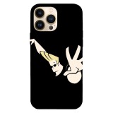 Husa compatibila cu Apple iPhone 11 Pro Max, Viceversa, model Mama mia Johhny Bravo , Silicon, TPU, Transparent, Carcasa
