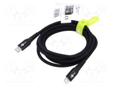 Cablu USB 2.0 Goobay Apple Lightning și USB C 2m negru 60W