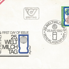 *Austria, Ziua mondiala a laptelui, FDC, 1982