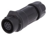 Conector circular mufă mama 8 pini 125V 3A LUTRONIC dimensiune 12 IP67