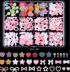 Figurine 3D volumetrice pentru manichiură, set ZSHZ-960