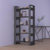 VidaXL Bibliotecă/Separator cameră, gri, 80x35x160 cm, lemn masiv pin