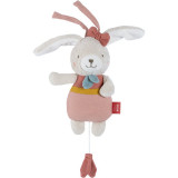 BABY FEHN fehnNATUR Musical Rabbit jucărie suspendabilă contrastantă cu melodie 1 buc
