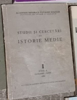 Studii si Cercetari de Istorie Medie I Anul II Ianuarie-Iunie foto