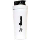 GymBeam Shaker Steel shaker pentru sport culoare White 739 ml