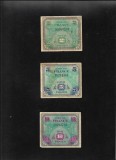 Set Franta 2 + 5 + 10 franci francs 1944