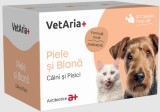 VetAria Piele si Blana pentru Pielea si Blana Cainilor si Pisicilor 60 Capsule