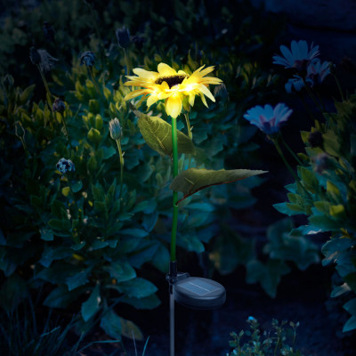 Lampă solară floarea soarelui- 75 cm - 8 LED alb cald 11762 foto