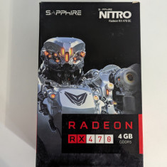 Placa video Sapphire NITRO Radeon RX 470 OC 4GB cu GARANTIE !!!