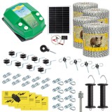 Pachet gard electric complet 4000&nbsp;m, 7,2&nbsp;Joule, cu sistem solar, pentru animale sălbatice