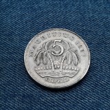 #17 5 Rupees 1987 Mauritius / primul an de batere, Africa