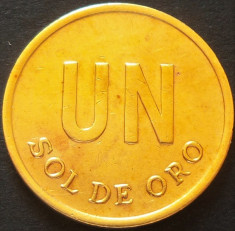 Moneda exotica 1 SOL DE ORO - PERU, anul 1975 *Cod 4498 foto