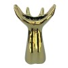 Vaza Decorativa Ceramica Aurie Maini Deschise 18cm Vintage - Vaza Podea Eleganta pentru Decor Interior