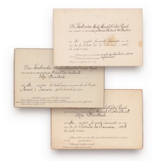 Sublocotenent Felix Stamatiade, trei invitații la serate dansante, 1902-1903