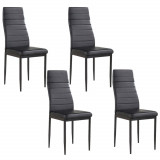 Set de 4 buc scaune de bucatarie, negru, Timelesstools