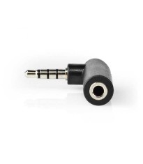 Adaptor audio stereo Jack 3.5 mm tata - 3.5 mm mama cotit 90 4 poli Nedis foto