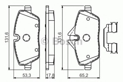 Set placute frana,frana disc BMW Seria 1 Cabriolet (E88) (2008 - 2013) BOSCH 0 986 494 588 foto