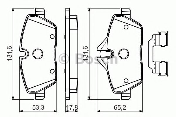 Set placute frana,frana disc BMW Seria 1 Cupe (E82) (2007 - 2013) BOSCH 0 986 494 588
