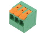 Conector PCB DEGSON DG2206R-7.5-03P-14-00A(H) 41A 1kV Verde Terminal Regletă