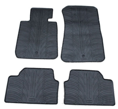 Set covorase auto din cauciuc BMW Seria 1 (E87) 2004-2011, 3/5 usi 2004-2011, Negru, Gledring, 4 buc. foto