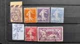 1927- Franta-Tipograf.-YT=233-240-6 val.-MNH+MH+st., Stampilat