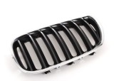 Grila radiator Bmw X5 (E53), 05.2003-10.2006, stanga, crom/negru, 51137113733, 205205-1, Rapid