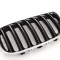 Grila radiator Bmw X5 (E53), 05.2003-10.2006, stanga, crom/negru, 51137113733, 205205-1