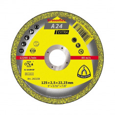 Disc Debitare Klingspor A24 Extra, Metal, 125x2.5x22 mm, Disc Debitare Metal Universal, Disc pentru Polizorul Unghiular, Disc pentru Flex, Panza Flex