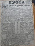 Ziarul Epoca, 10 Octombrie 1899; Razboiul anglo-bur din Transwaal, Africa de Sud