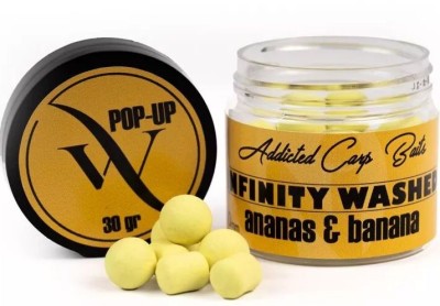 Pop Up Addicted Carp Baits Washed Infinity, Ananas Banana, 10mm foto