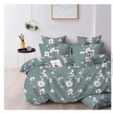 Cumpara ieftin Lenjerie pat dublu,bumbac finet,6 piese,cearceaf normal 220x240cm, cearceaf pilota 200x220cm, 2 fete de perna 50x70, 2 fete de perna 70x70-A1177