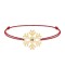 Little Snowflake - Bratara snur personalizata fulg si litera din argint 925 placat cu aur galben 24K