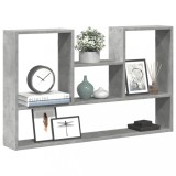 VidaXL Raft de perete, gri beton, 99x15x60 cm, lemn prelucrat