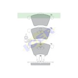 Set placute frana punte fata Ford Galaxy 1995-2006; Seat Alhambra 1996-2010; Vw Sharan 1995-2010, Icer Spania, parte montare : Punte Fata