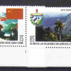 CUBA 2010, 50 de ani de relatii diplomatice cu Rep. China, serie neuzata, MNH