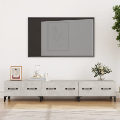 Comodă TV, gri beton, 150x34,5x30 cm, lemn prelucrat foto