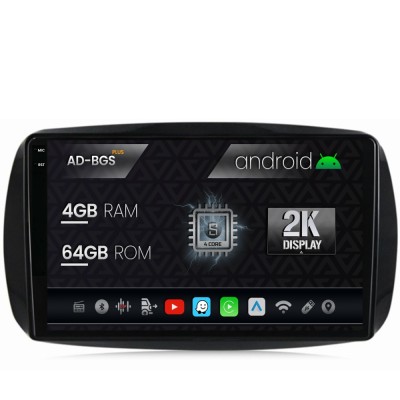 Navigatie 2K Smart For Two (2016-Prezent), Android OS, S-Quadcore 4GB RAM + 64GB ROM, 9.5 Inch - AD-BGS90042K+AD-BGRKIT412 foto